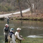 Winter trout fishing at Bennett Spring